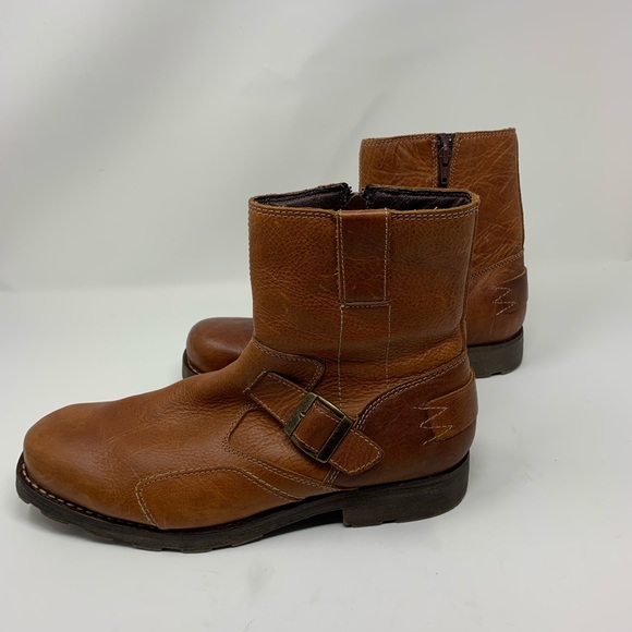 Bullboxer Brown Leather Buckle Boots - Picture 5 of 8